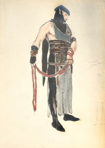 Kostýmní návrh pro Queens Servant v Le Mort de Tintagiles, 1912 (wc na papíře) od Charles Ricketts