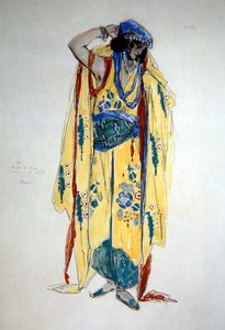 Návrh kostýmů pro Oulade, cca 1920 (akvarel, kvaš a tužka na papíře) od Charles Ricketts