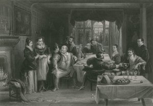 Falstaff a jeho přátelé, veselé paničky z Windsoru od Charles Robert Leslie