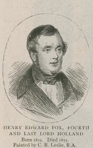 Rodinný obrázek - knihovna Holland House od Charles Robert Leslie