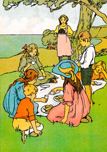 Vánoční večeře na Novém Zélandu, 1912 od Charles Robinson