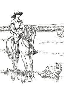 Ovčí stanice v Austrálii, 1912 od Charles Robinson