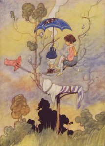 Hlídaný hrnec nikdy nevaří (barevná litografie) od Charles Robinson