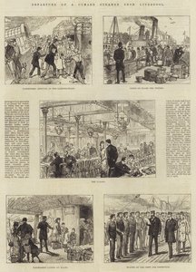 Odjezd parníku Cunard z Liverpoolu