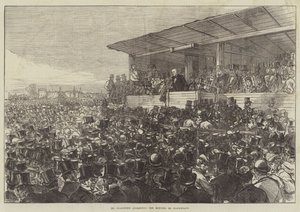 Pan Gladstone s projevem na Setkání o Blackheath