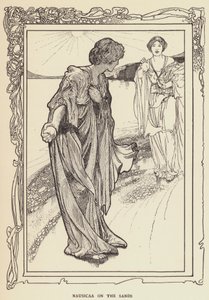 Nausicaa na písku od Sir John Charles Robinson
