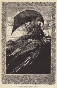 Telemachus pozoruje Pylos