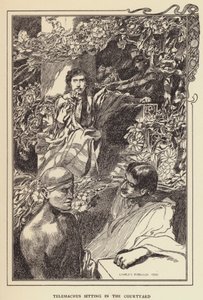 Telemachus sedící na nádvoří od Sir John Charles Robinson