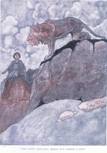 Zloděj se objevil; což byl skutečně lev, 1930s od Charles Robinson
