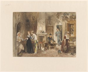 Služebníci hradu sešli v předsíni od Charles Rochussen