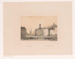 Pohled na burzu v Rotterdamu Burza / Výměna (název na objektu) Vues et monuments de la ville de Rotterdam / Pohledy a památky na město Rotterdam (název série)