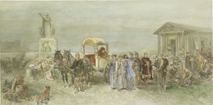 Tržiště s Římany a Bataviany od Charles Rochussen