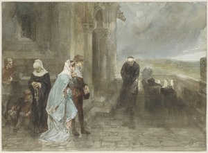 Na vyhlídce scéna z 12. století od Charles Rochussen