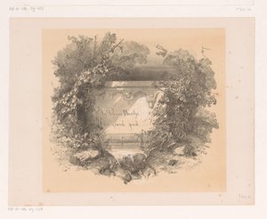 Titul na zdi v krajině Titulní strana pro: Jacques Collin de Plancy, La Reine Berthe au grand pied, 1842 od Charles Rochussen