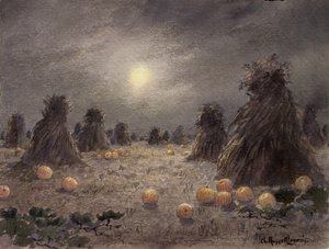Autumn Harvest by Moonlight (wc na papíře)