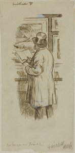 Muž na výstavě od Charles Samuel Keene