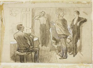 Důstojník a sanitář od Charles Samuel Keene