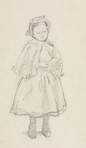 Studium pro malou holčičku. od Charles Samuel Keene