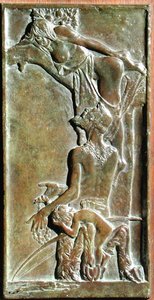 Nymfa a satyr, asi 1930 (bronz) (viz také 165265 a 165264)