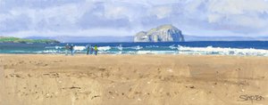 Bass Rock, Belhaven, 2015 (olej na plátně) od Charles Simpson