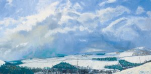 Mraky nad kopci, 2016 (olej na plátně) od Charles Simpson