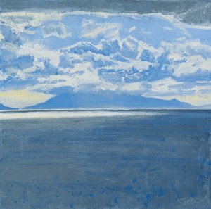 Temné moře, Rum, 2015 (olej na plátně) od Charles Simpson