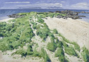 Dvě pláže, 2016 (olej na plátně) od Charles Simpson