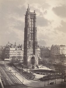 Tour St. Jacques La Boucherie v Paříži, ca. 1867.