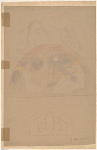Studie pro lunetu [recto] od Charles Sprague Pearce