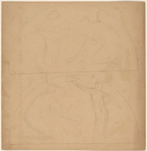 Studie pro návrh hranic [verso] od Charles Sprague Pearce