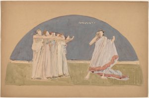 Studium pro Lunetu od Charles Sprague Pearce