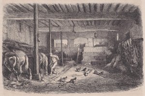 Stáj, od Magasin Pittoresque, ca. 1852.