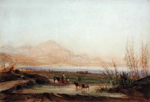 Baie des Anges, Nice (akvarel na papíře)