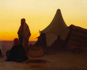 Arabský tábor od Charles Theodore Frere