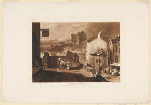 Morpeth, Northumberland, z Liber Studiorum, 1809 od Charles Turner