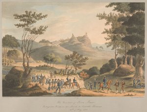 Č. 9 Hranice Piny Macor. Portugalské jednotky na pochodu do Costello Branco, 18. května 1811