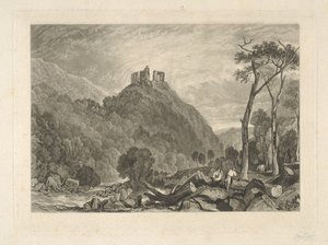 Okehampton Castle, na řece Okehampton