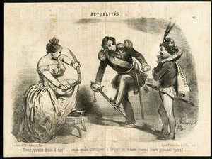 Ilustrace Charles Vernier (? -1887) v Le Charivari od Charles Vernier