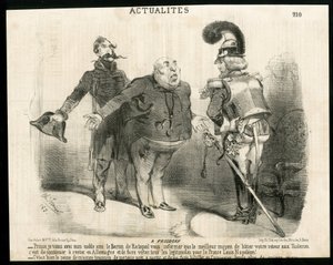 Ilustrace Charles Vernier (? -1887) v Le Charivari - O - Německo Prusko, prezident republiky, Frosdorf - Ratapoil od Charles Vernier