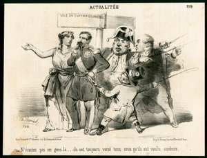 Le Charivari, satirický v B & W od Charles Vernier
