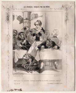 Francouzsky načrtnuté sami: Paruky a la Julienne, Saténové klobouky, 1840. od Charles Vernier