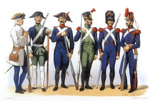 Ranskan armeijan univormut: merijalkaväen ja siirtomaajoukot