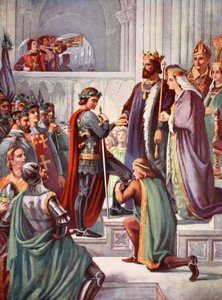 Investitura Edwarda Černého prince jako rytíře podvazku