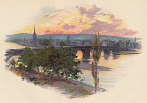 Perth, z Bridge End, 1907, c1890