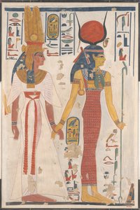 Královna Nefertari vedená Isis, ca. 1279-1213 př.n.l.