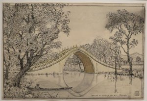 "Most v Letním paláci, Peking", Charles W. Bartlett, HMA 28113 od Charles William Bartlett