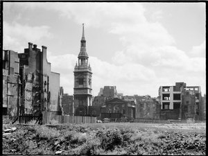Kostel St Mary-le-Bow, Cheapside, City and County of the City of London, GLA, 1941-1945. od Charles William Prickett