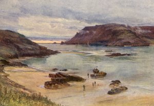 Přístav Salcombe (barevná litografie) od Charles William Wyllie