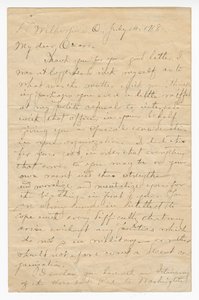 Dopis Oscaru W. Priceovi od plukovníka Charlese Younga, 14. července 1918. od Charles Young