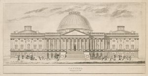 Capitol, Washington, DC, rytý Henry a James Stone (rozkvetl 1822-1849), 1826 (akvatinta a rytina na papíře) od Charles after Bulfinch